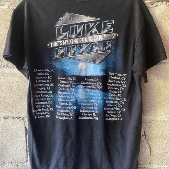 Luke Bryan country singer 2014 tour tee - Picture 2 of 2